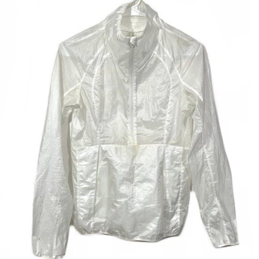 LuLuLemon White Run With It Windbreaker Jacket